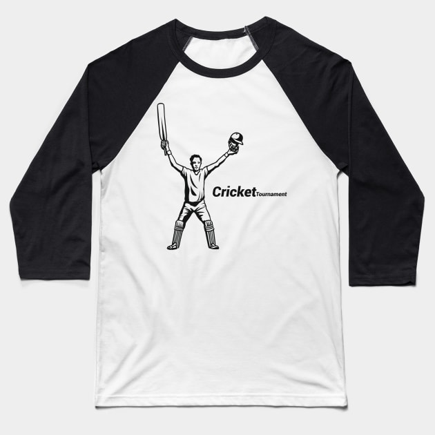 Cricket Victory Baseball T-Shirt by Whatastory